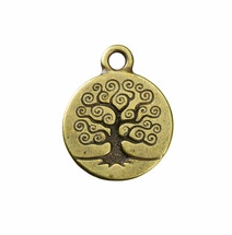 Antique Brass Tree of Life Charm 15x19mm