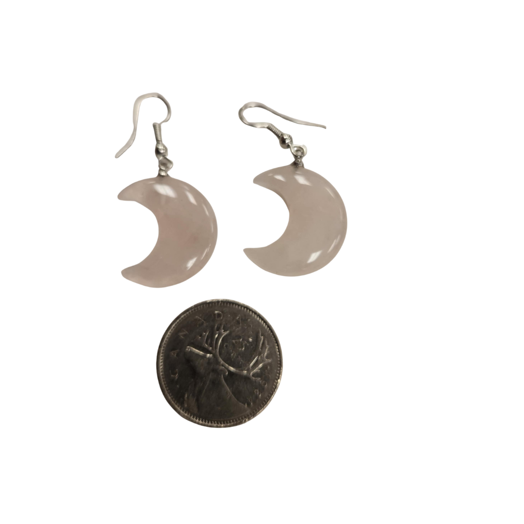 Crescent Moon Crystal Earrings