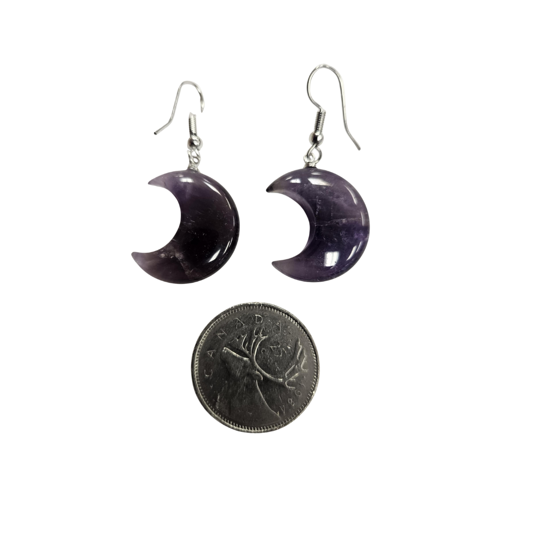 Crescent Moon Crystal Earrings