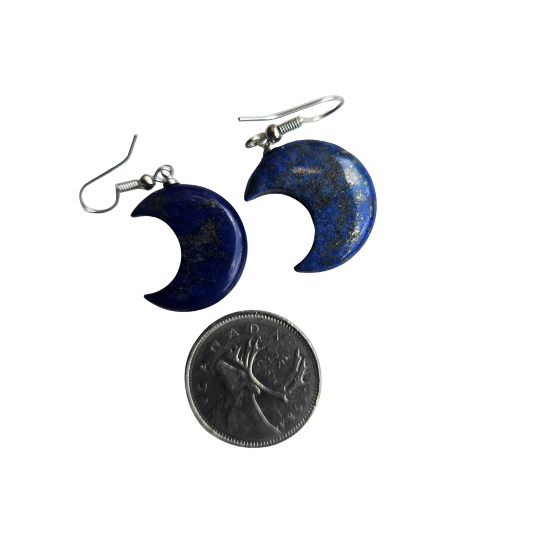 Crescent Moon Crystal Earrings