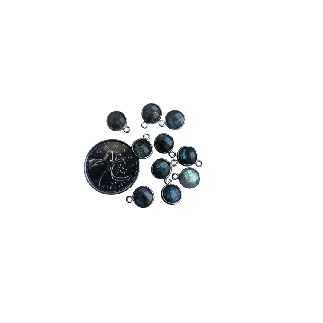 Tiny Faceted Labradorite Pendant