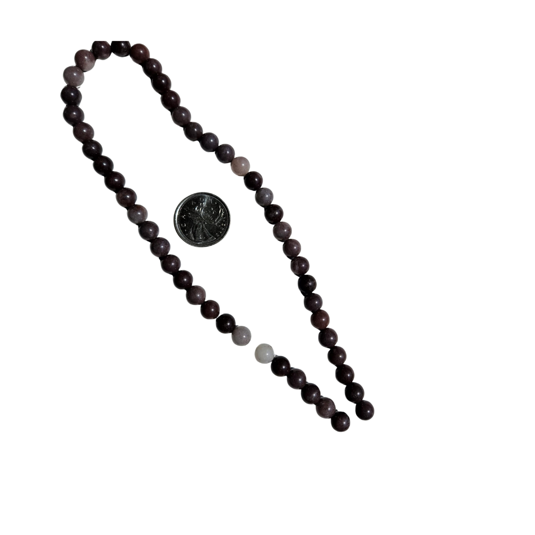 8 mm Plum Jade Strand, 16 inch