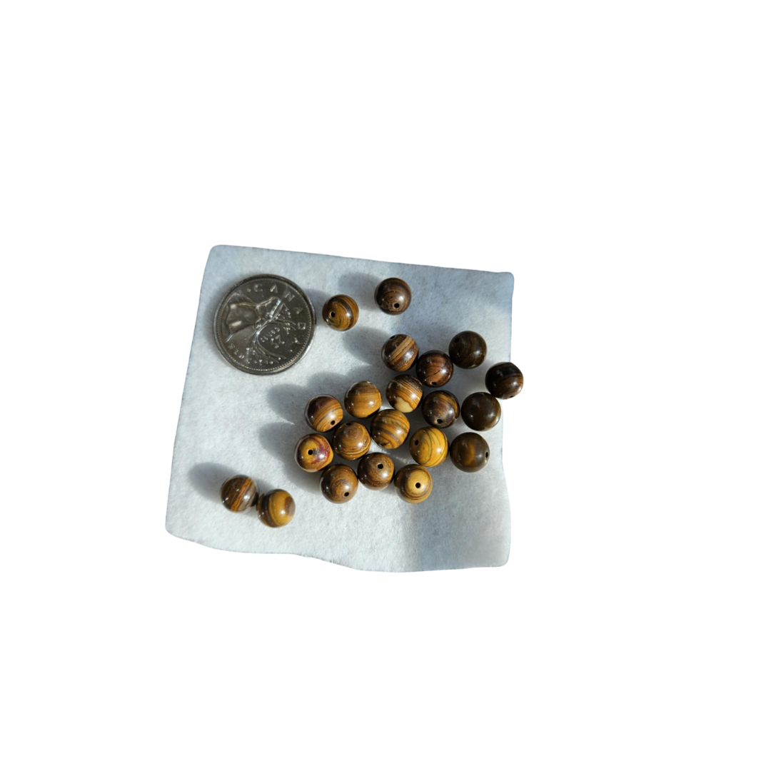 Iron Zebra Jasper Bead 8mm