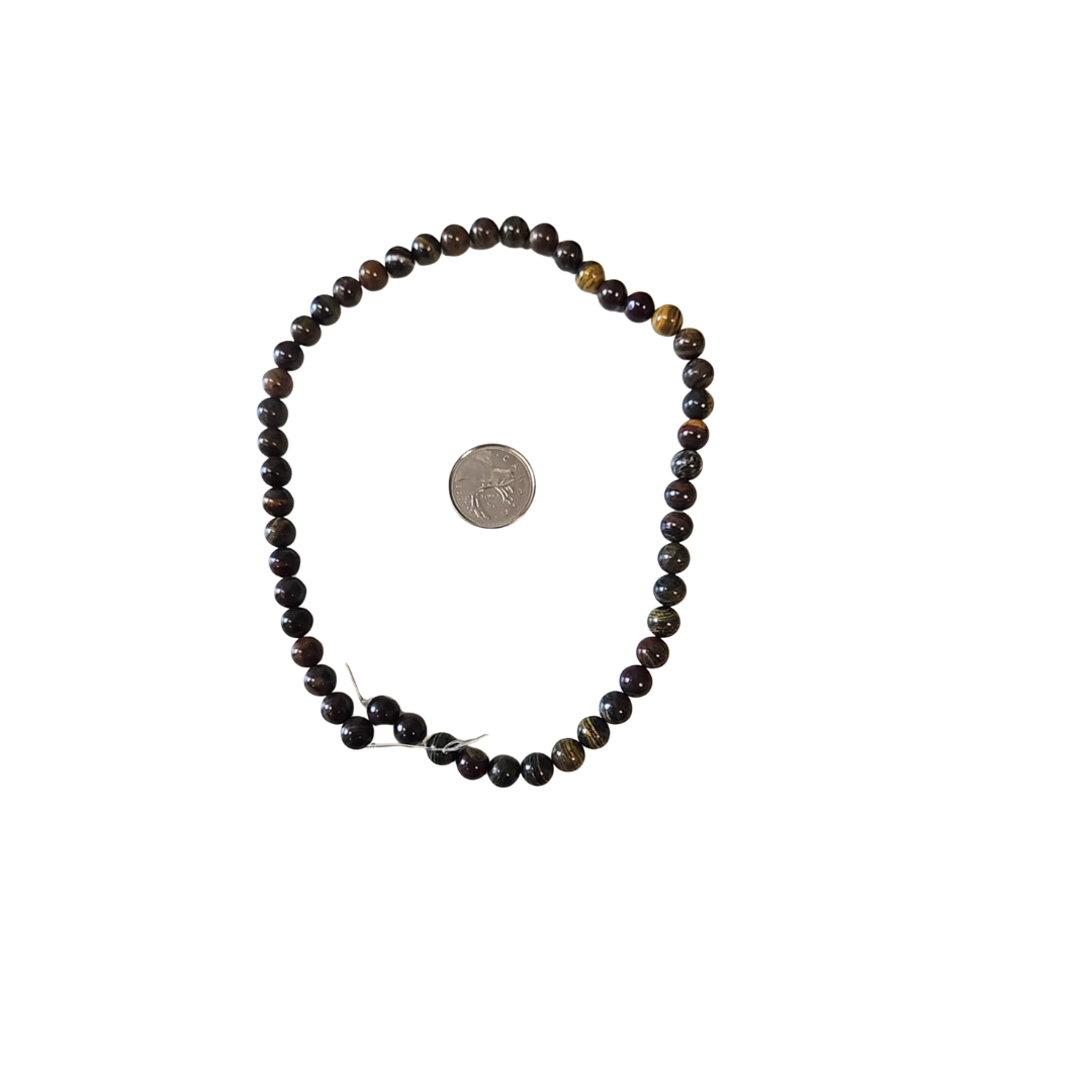 8 mm Tiger Iron Strand 16 Inch