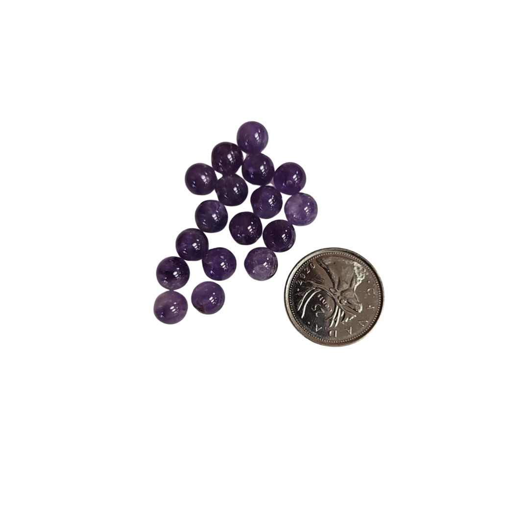 Amethyst Bead, 8mm.