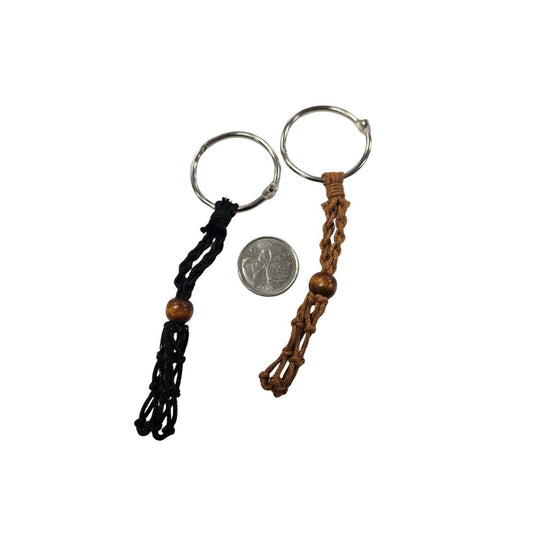 Macrame Key Chain With Net For Stone