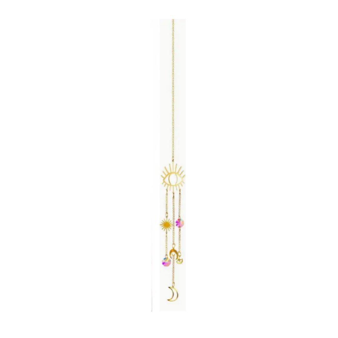 Suncatcher, Golden Colour, Eye, Moons, Two Prisms