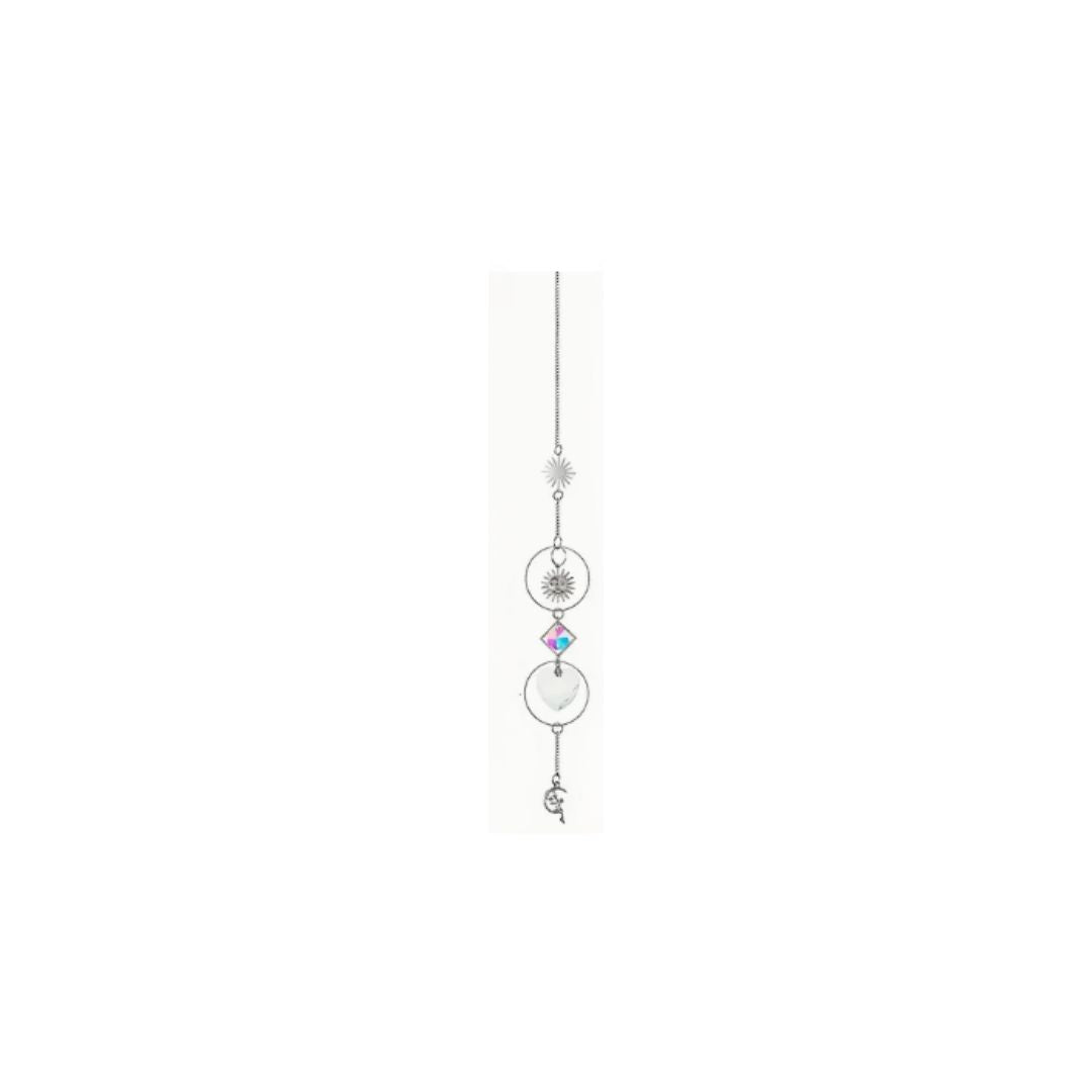Suncatcher, Silvery, Large Heart Prism, Fairy