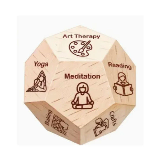 Wooden Self care dice