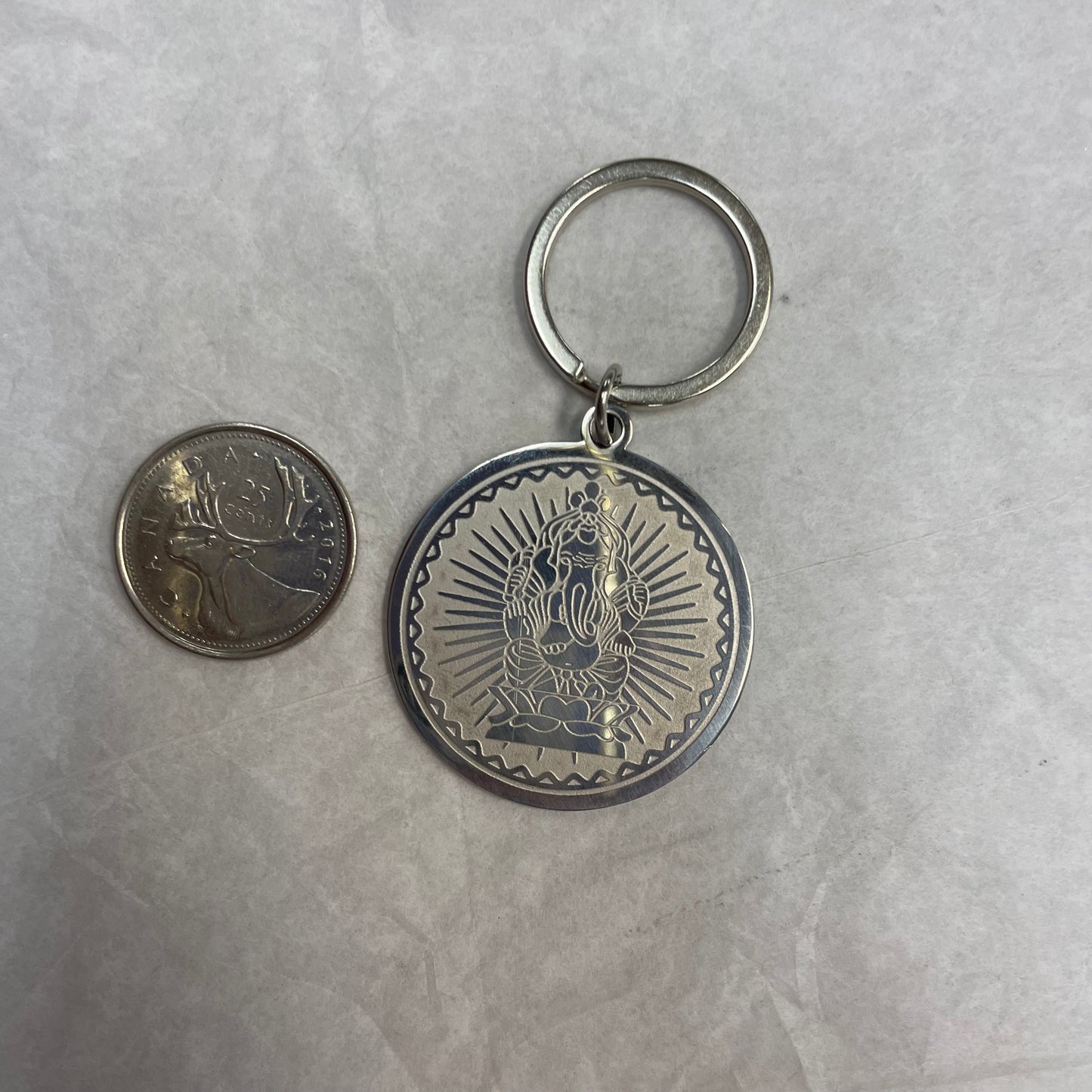 Silver Ganesha keychain