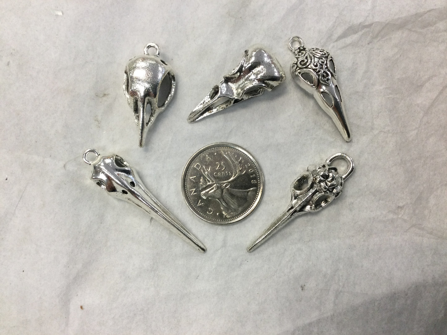 Raven Skull Charms