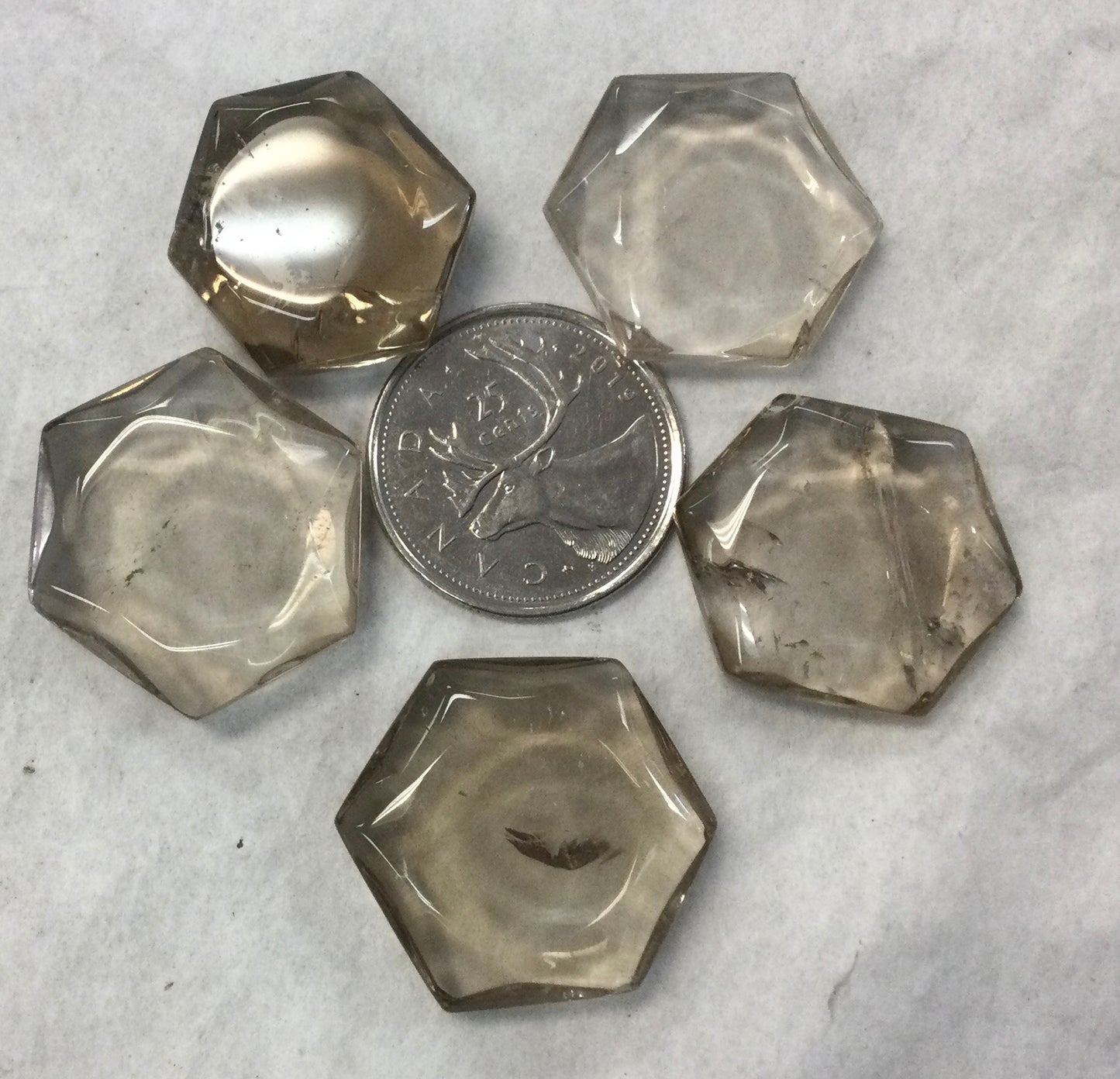 Smokey Quartz Faceted Hexagon