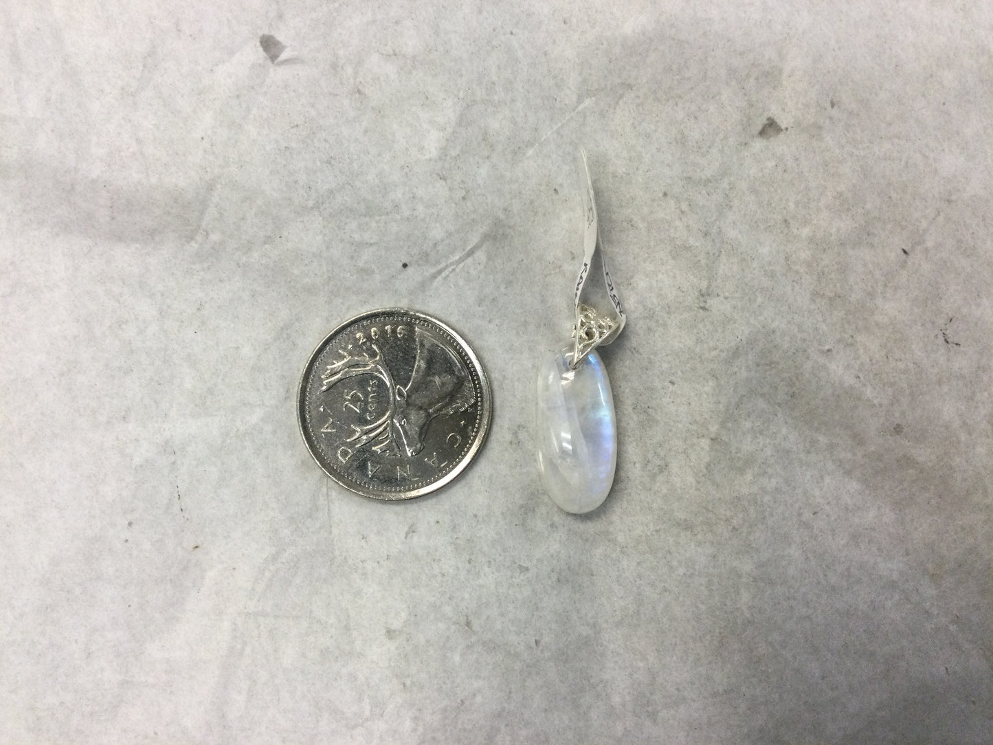 Oval Rainbow Moonstone Pendant