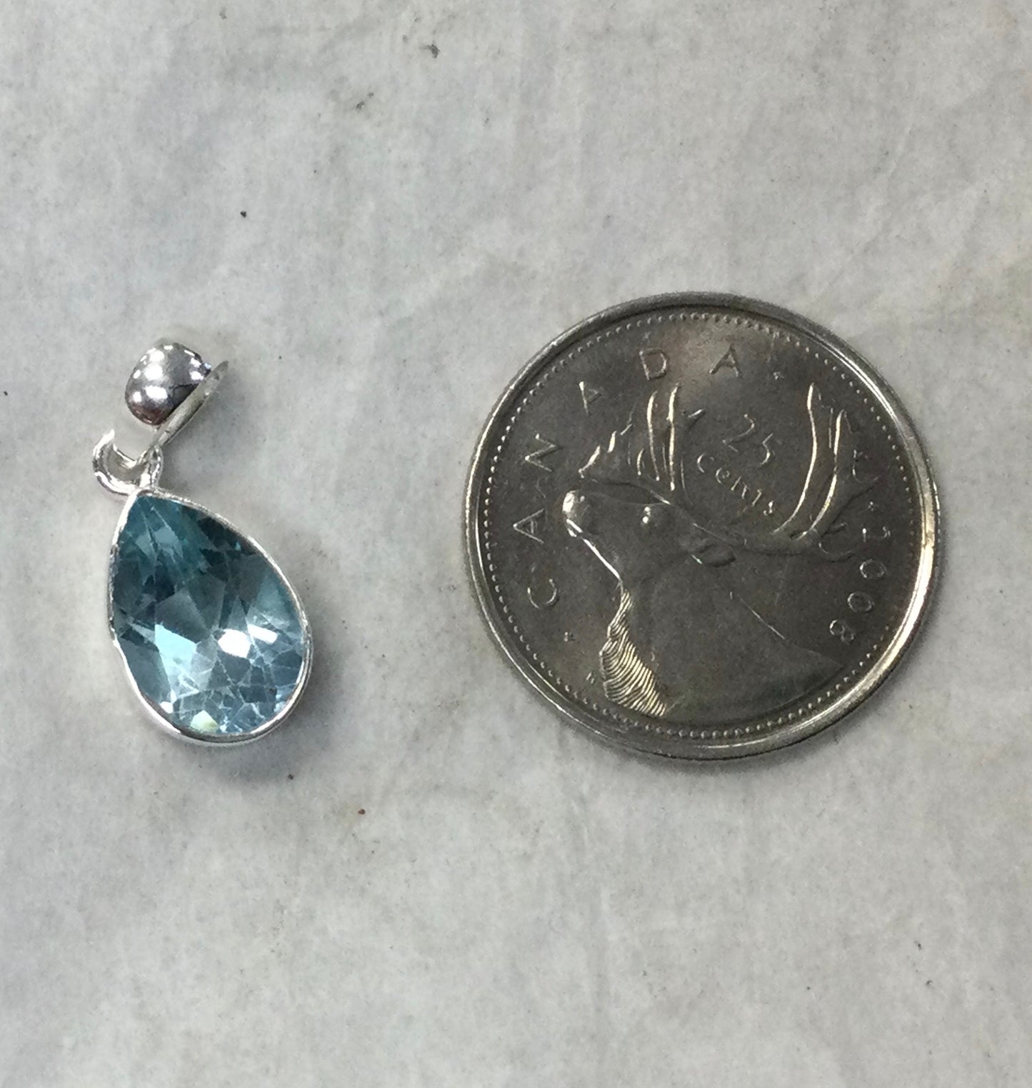 Blue Topaz Teardrop Pendant