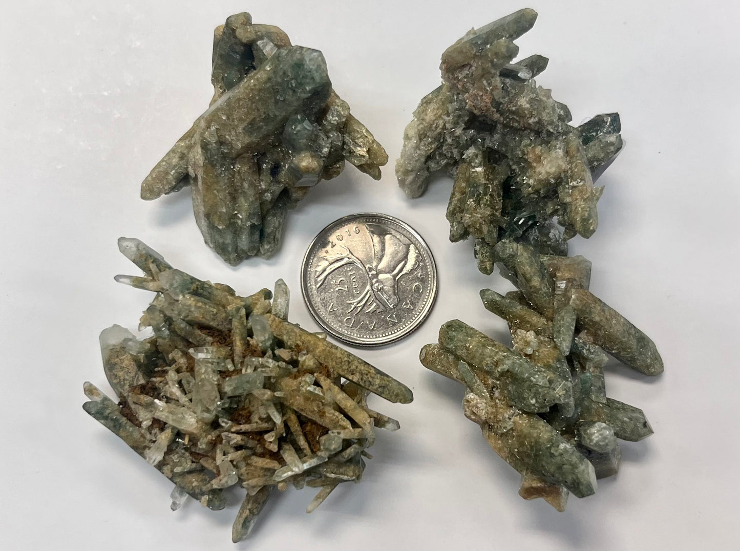 Clear Quartz w/ Chlorite Cluster (Green Phantom)