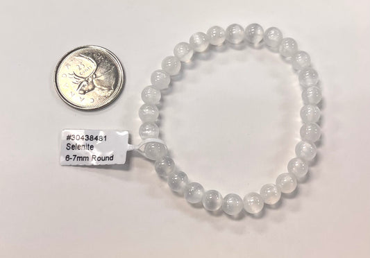 Selenite Bracelet 6-7mm