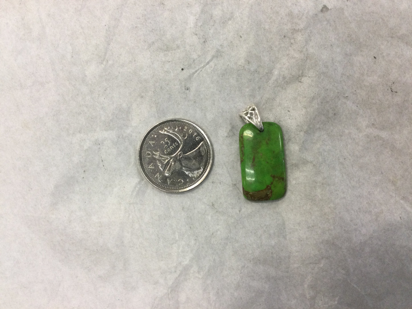 Mohave Green Copper Turquoise Pendant