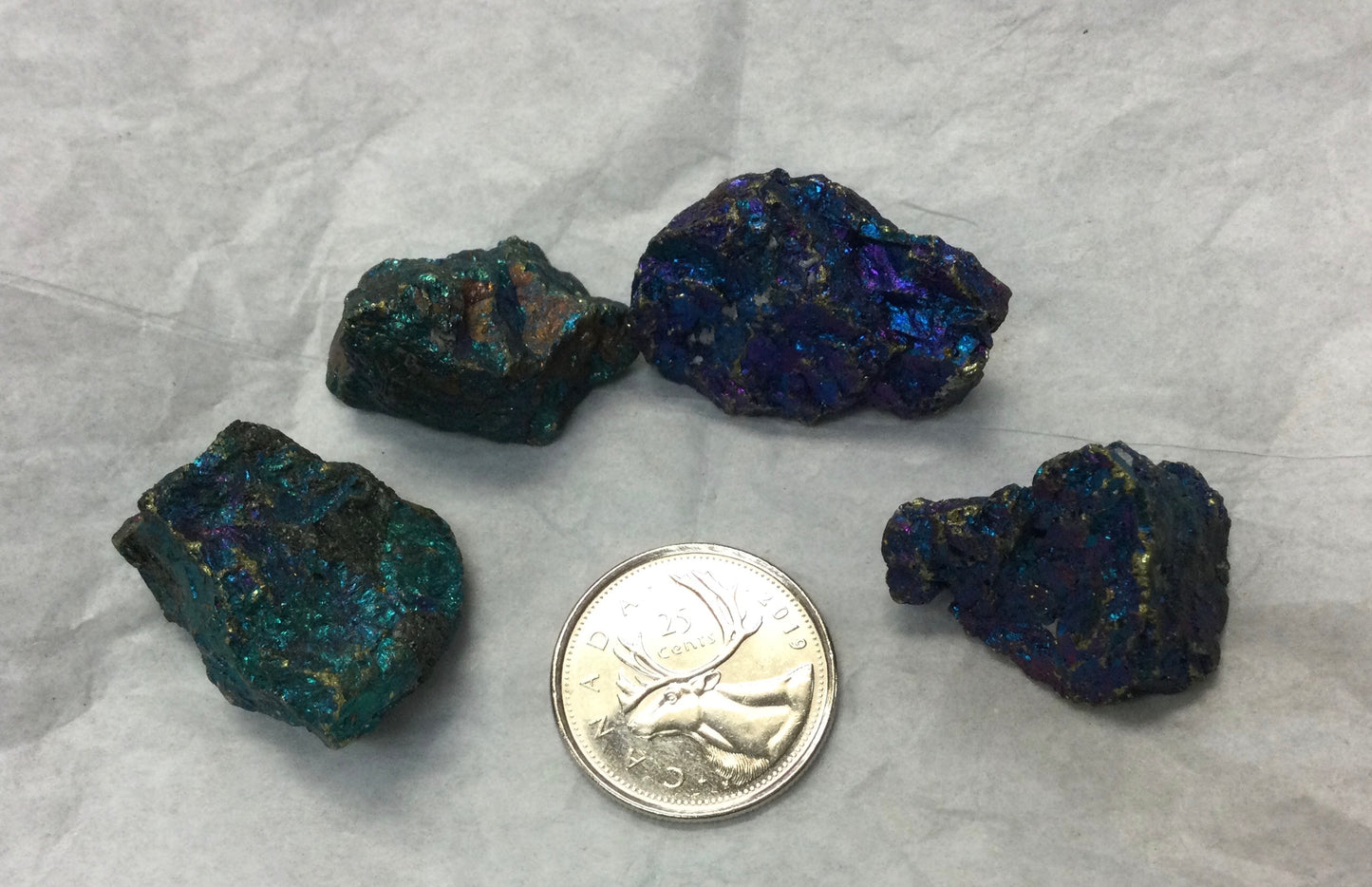 Blue Peacock Ore (Chalcopyrite), Large