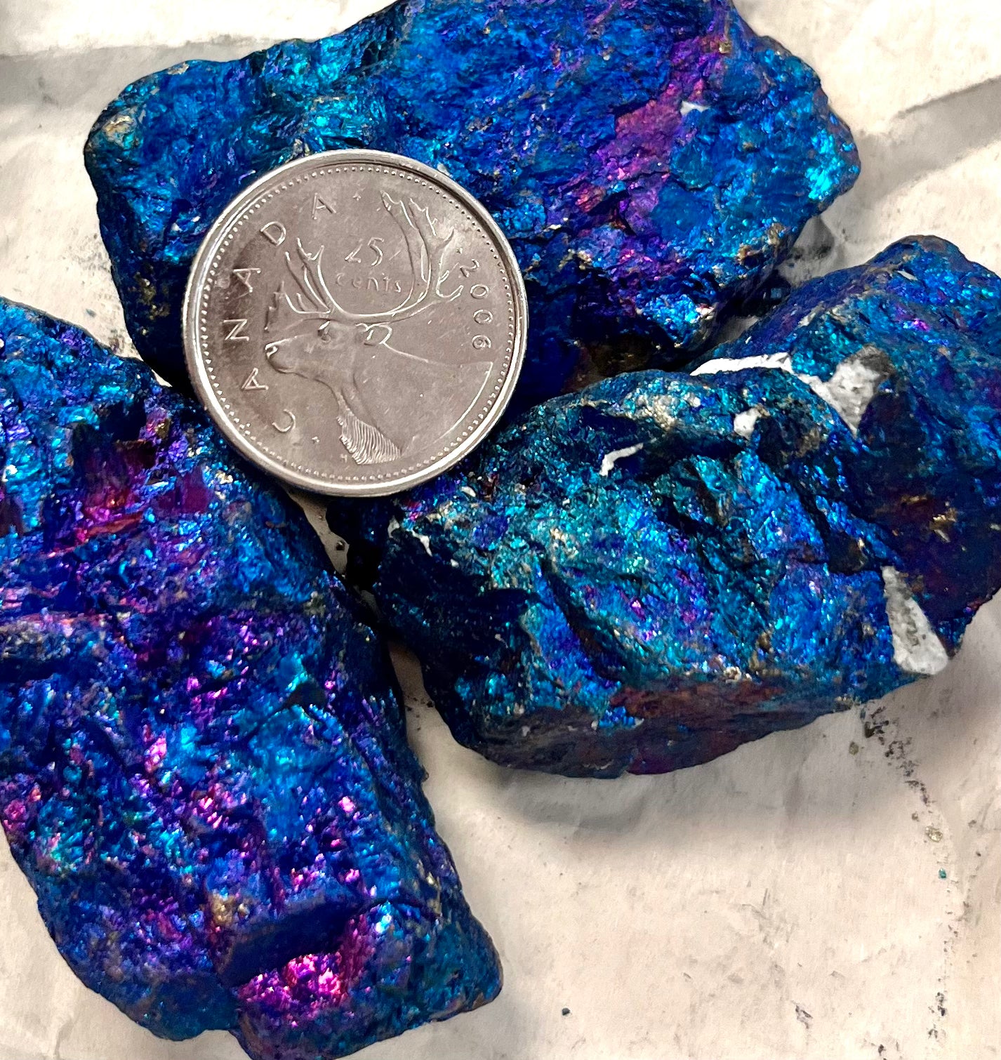 Blue Peacock Ore (Chalcopyrite), Large
