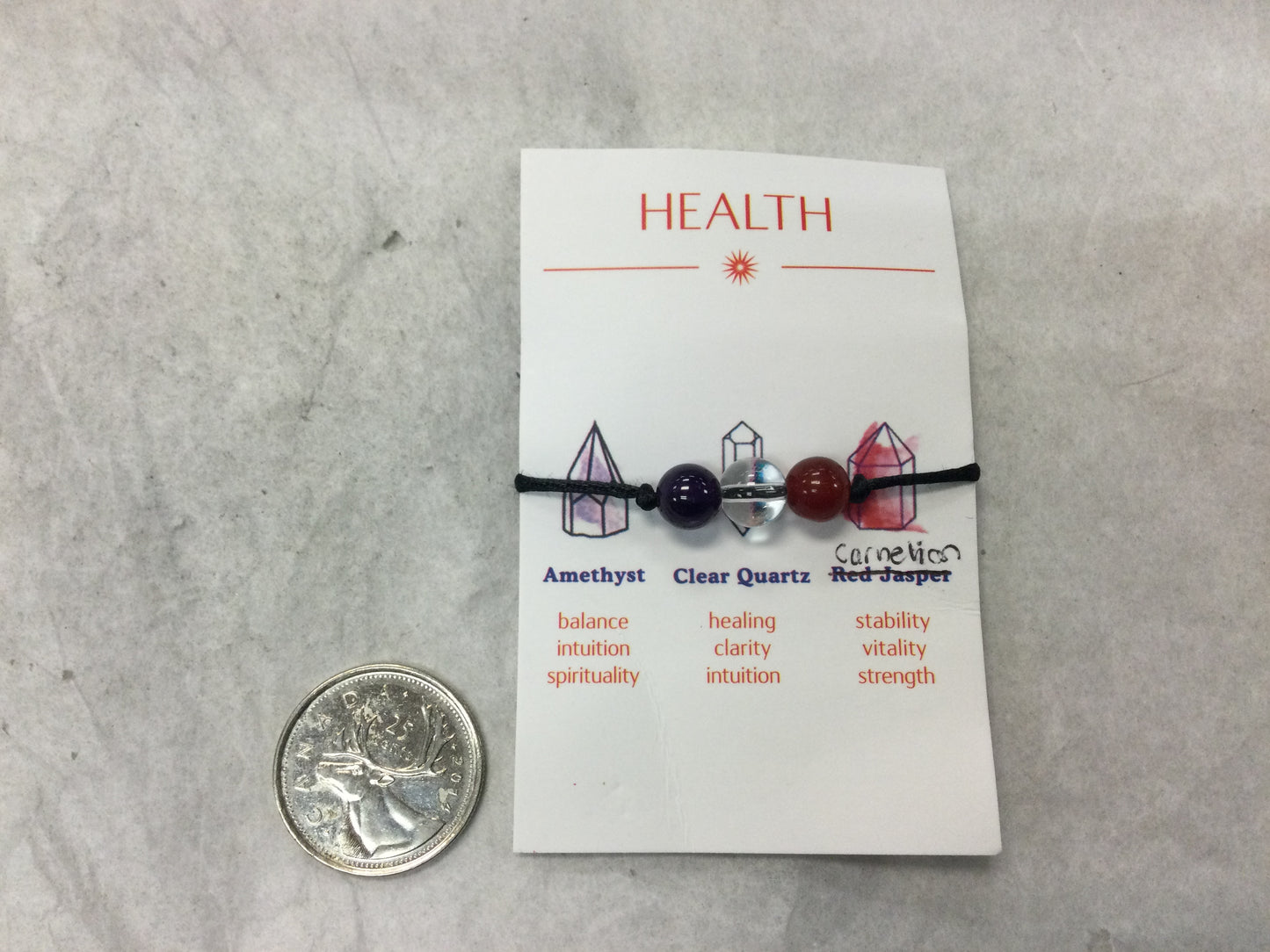 Adjustable Triple Bead Health Bracelet