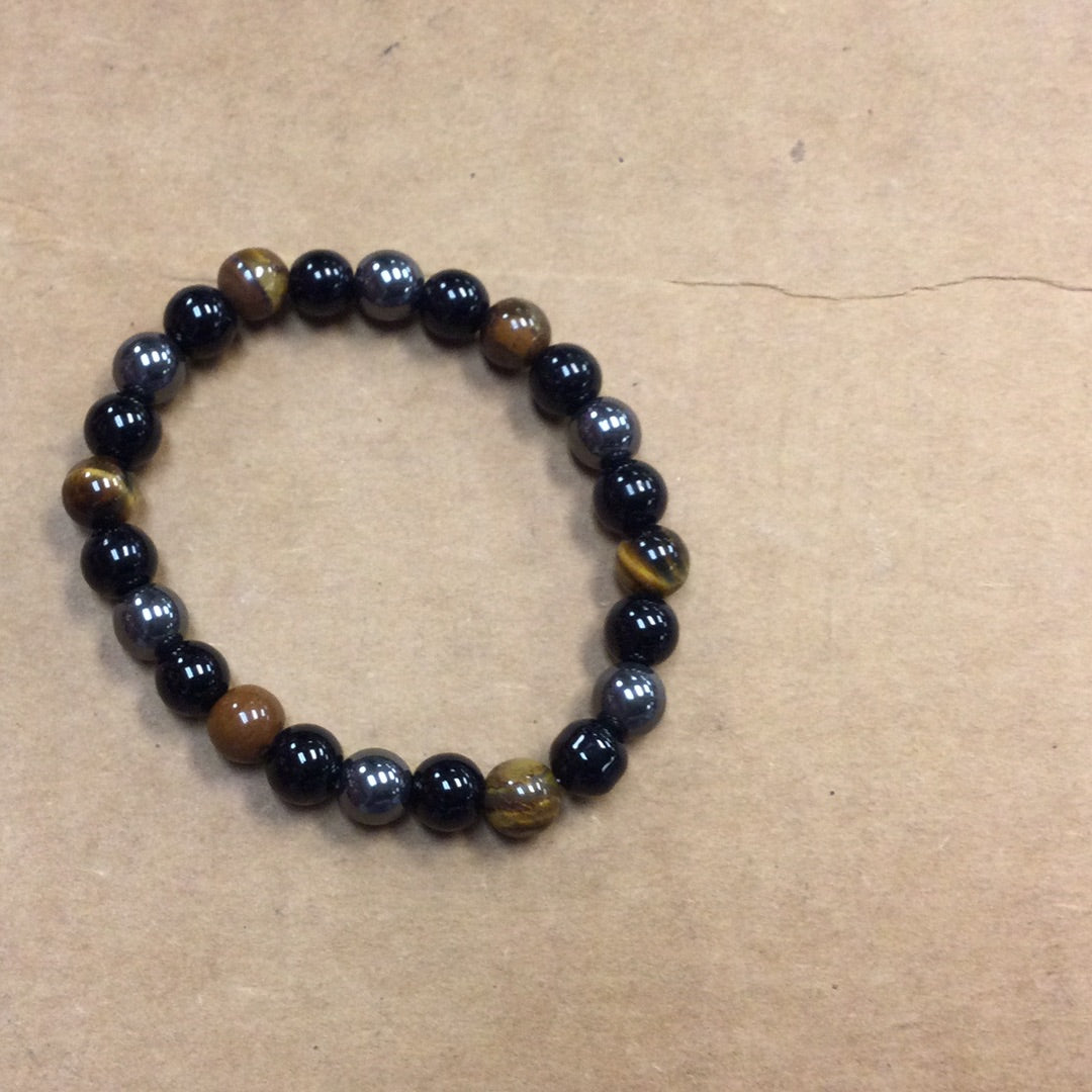 Tiger Eye and Hematite Bracelet 8mm