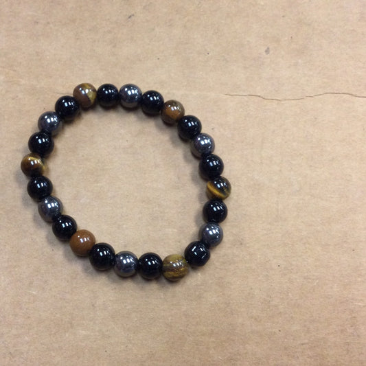 Tiger Eye and Hematite Bracelet 8mm