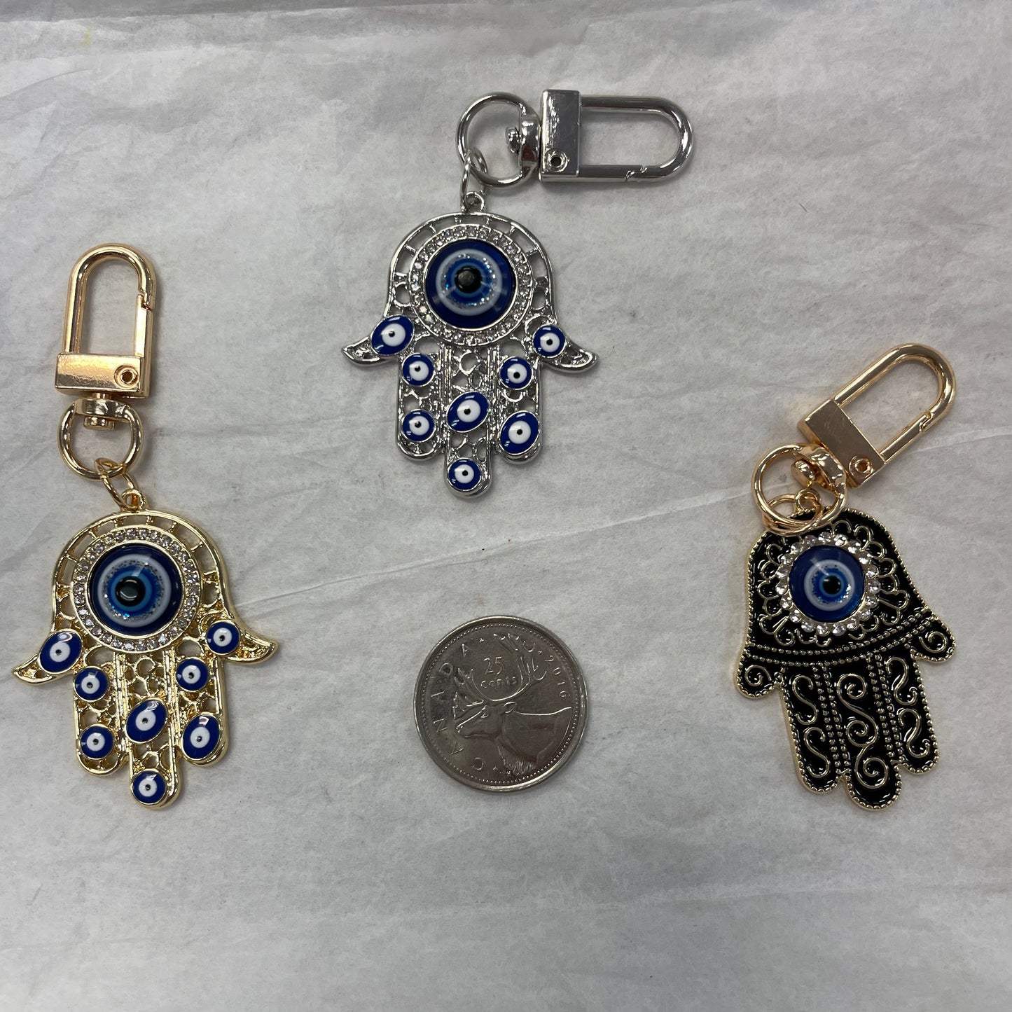 Evil eye keychain Hamsa hand