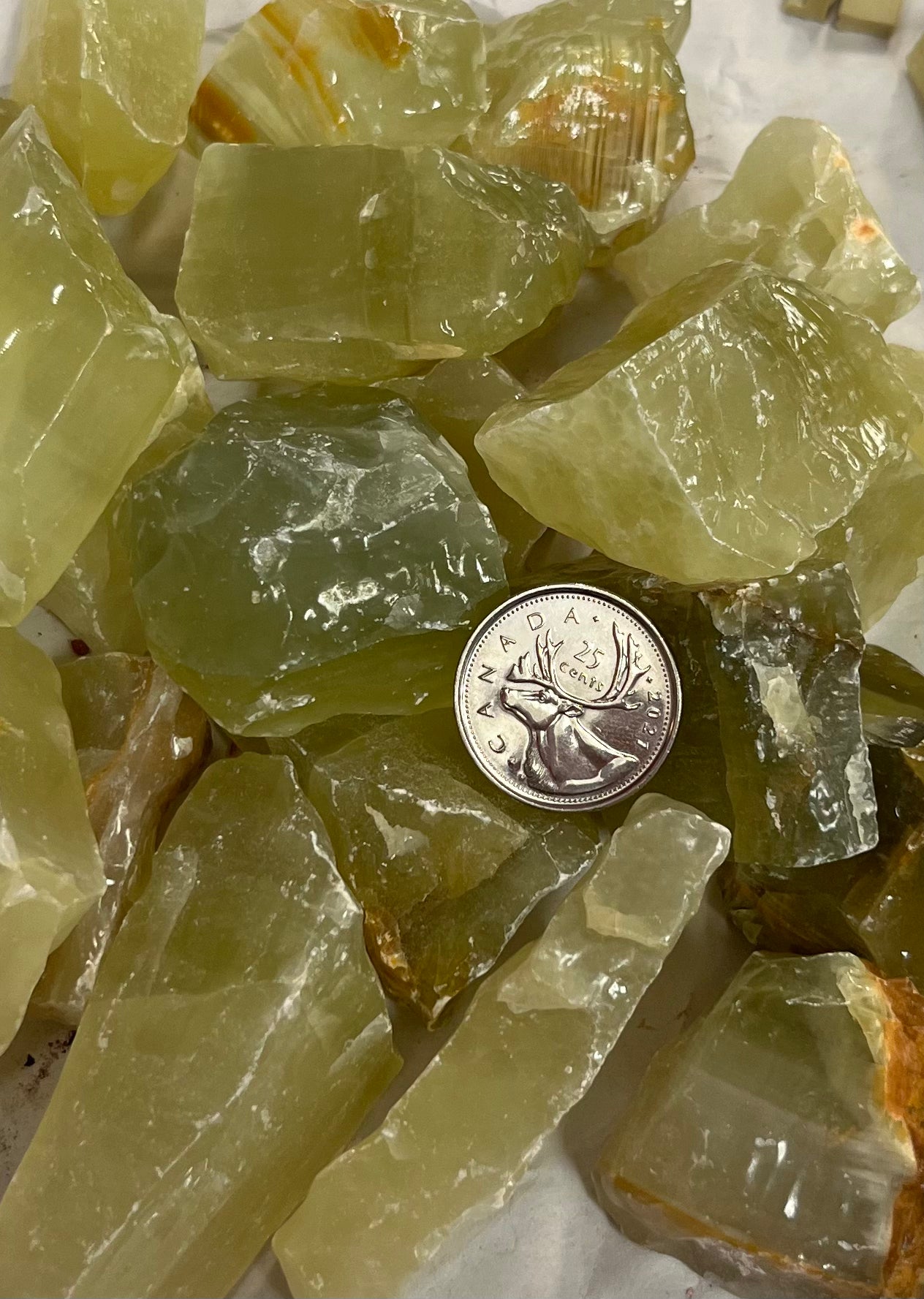 Lemon Green Rough Calcite