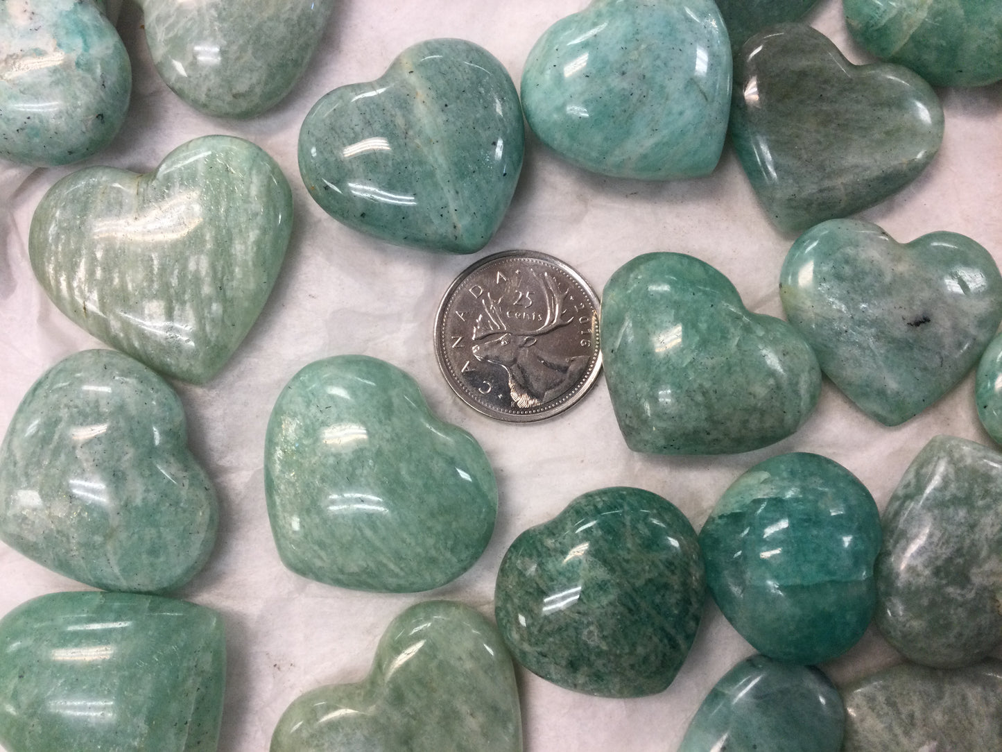 Amazonite Hearts