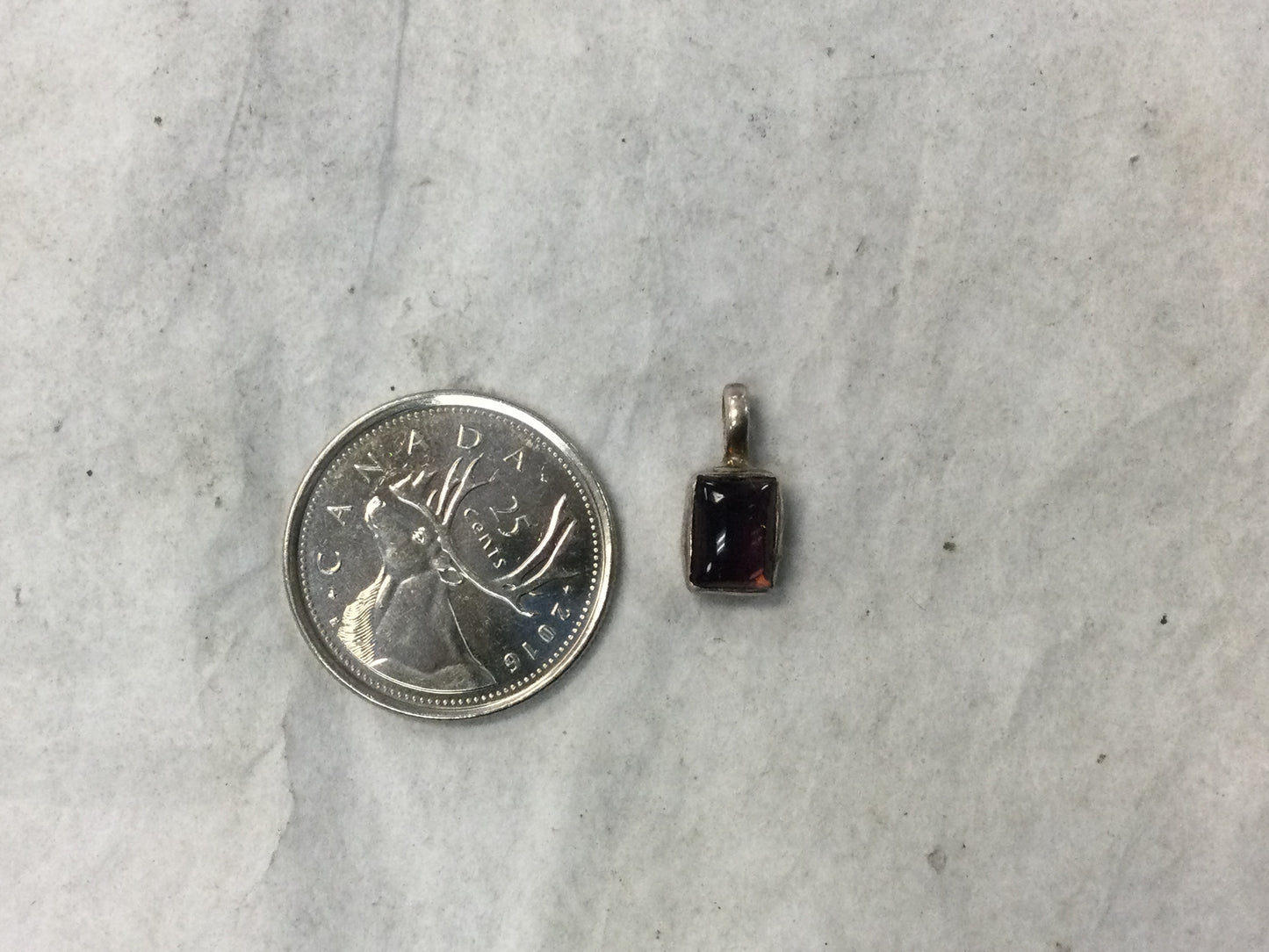 amethyst pendant, rectangle