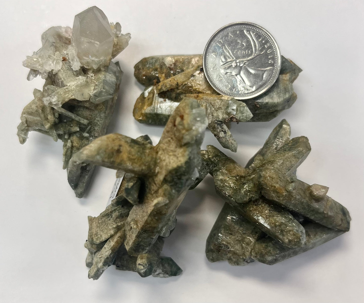 Clear Quartz w/ Chlorite Cluster (Green Phantom)
