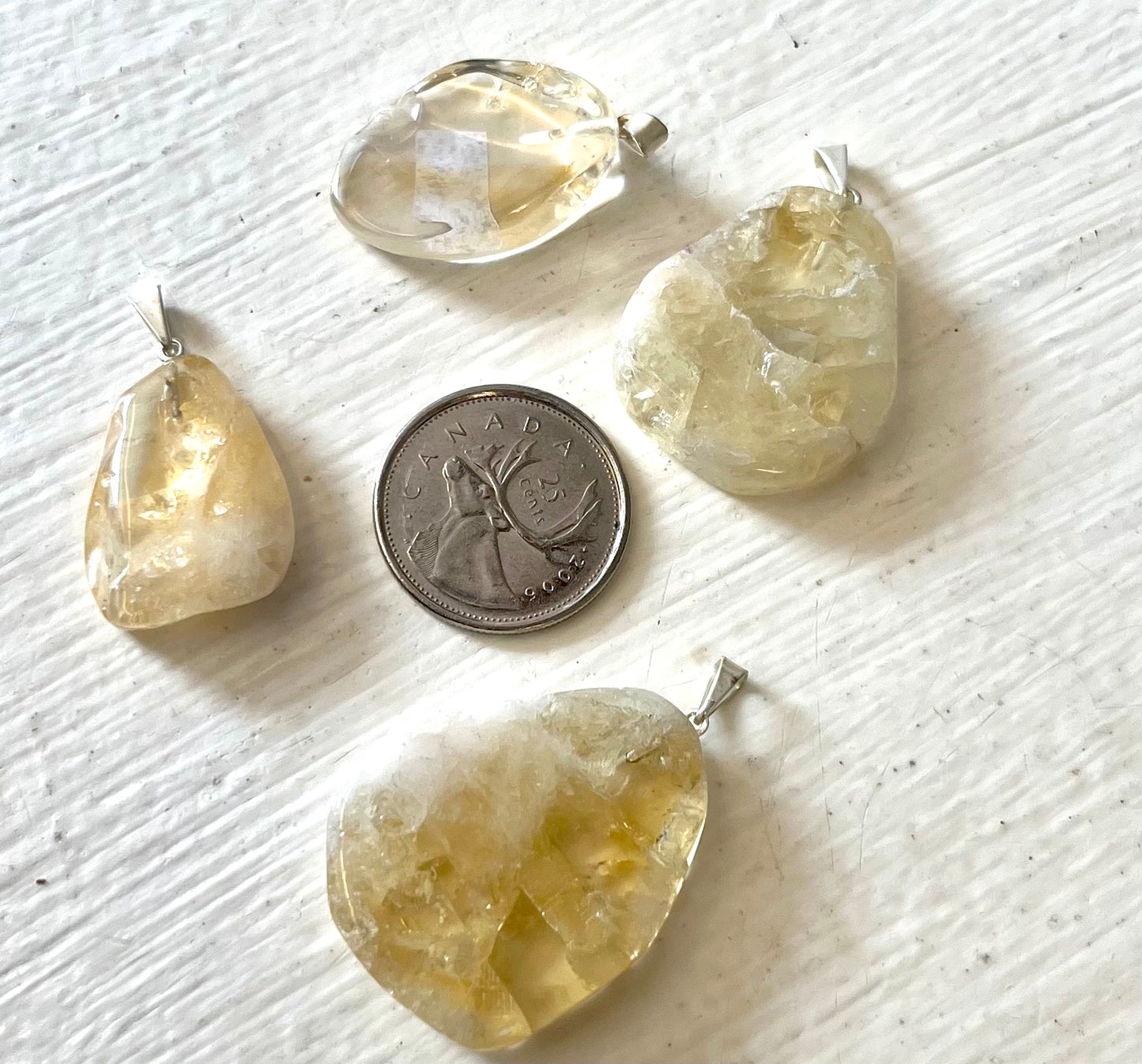 Polished Citrine Freeform Pendant