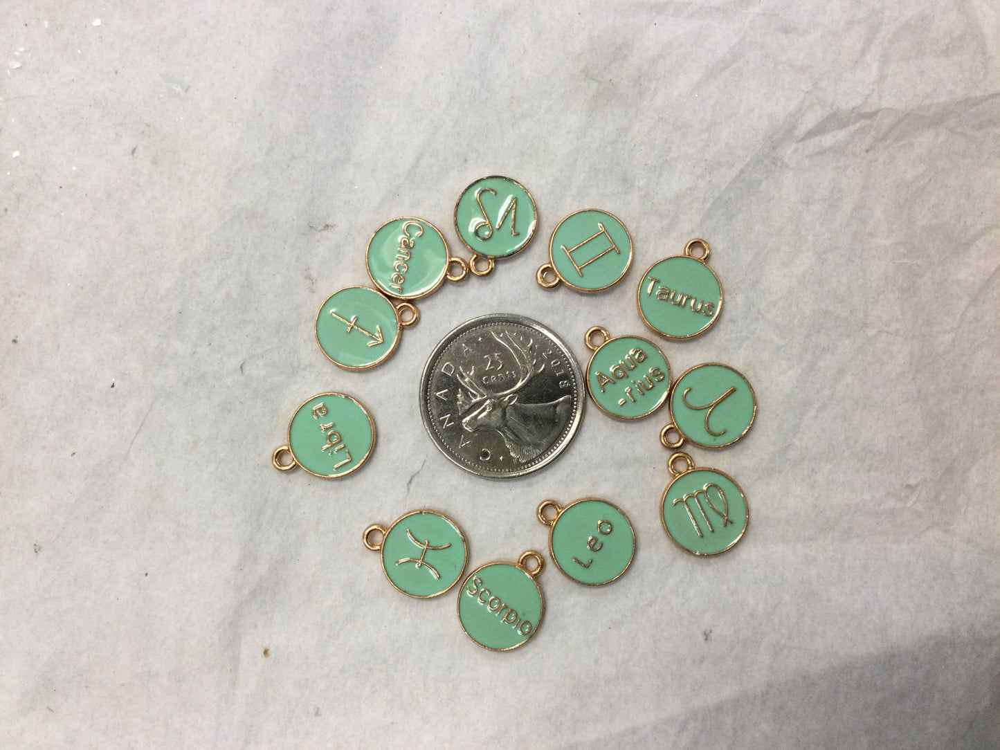 Green Zodiac Charms