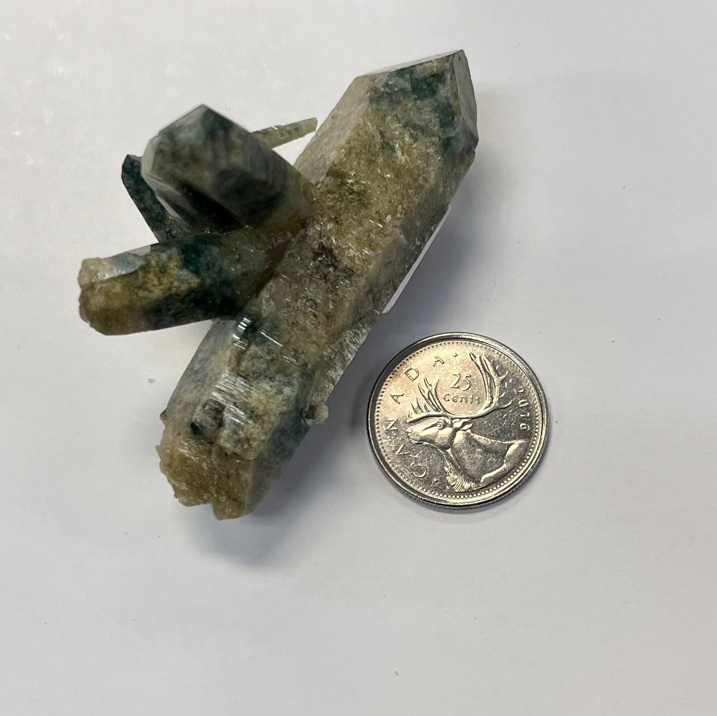 Clear Quartz w/ Chlorite Cluster (Green Phantom)
