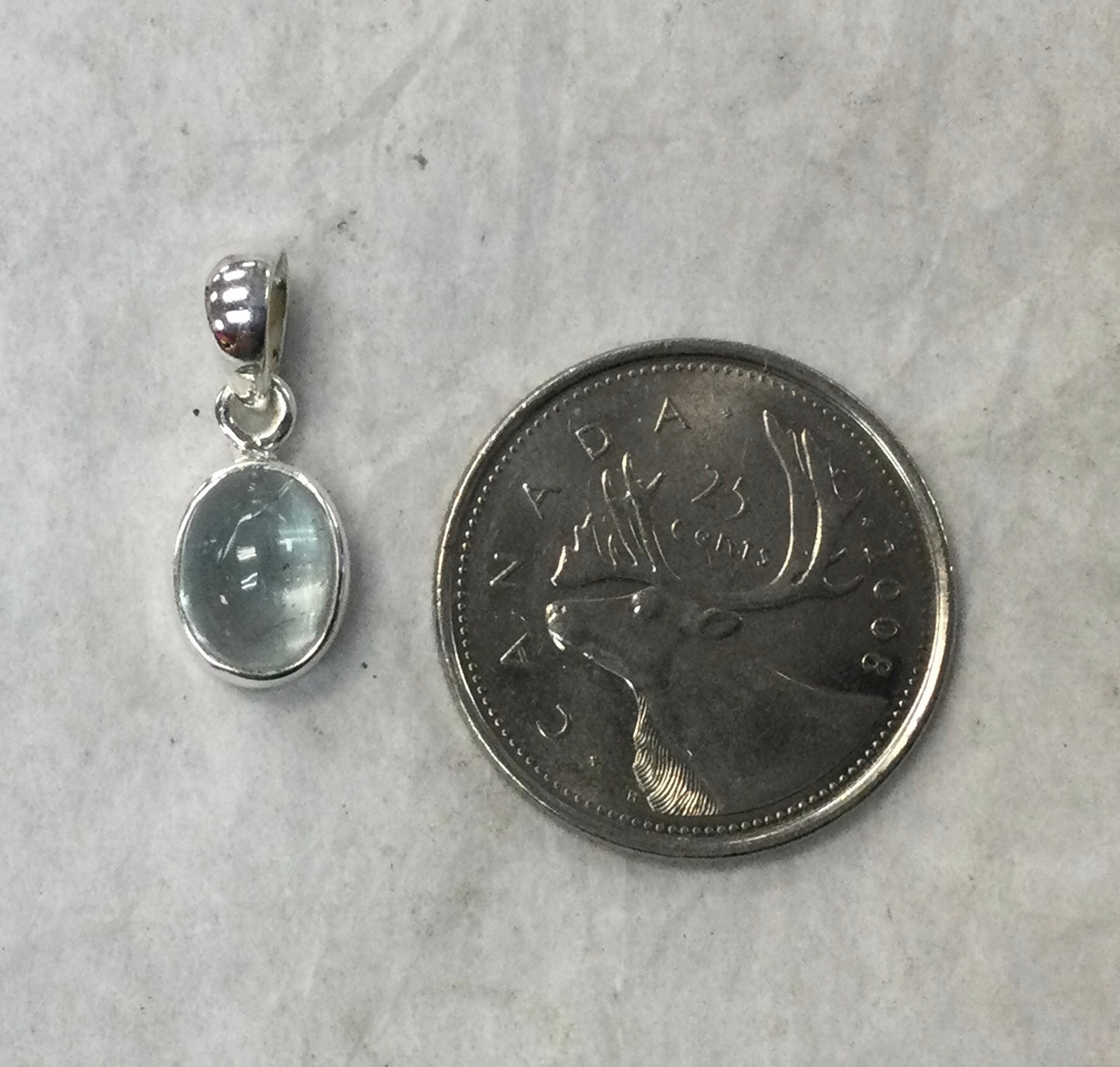 Aquamarine Small Oval Pendant