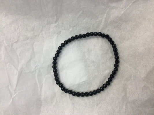 Black Agate 4mm bead bracelet