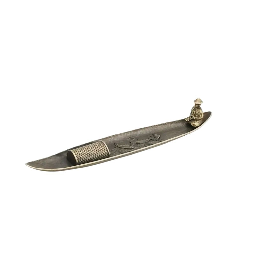 Metal Fisherman Incense Holder