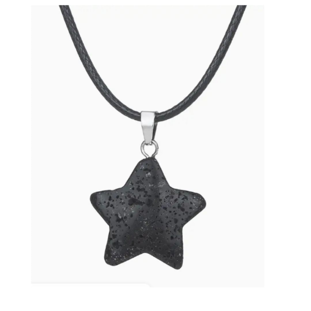 Crystal Star Pendant with Cord