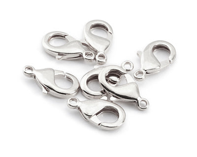 Silver (plated) Lobster Clasp 10mm x 5mm