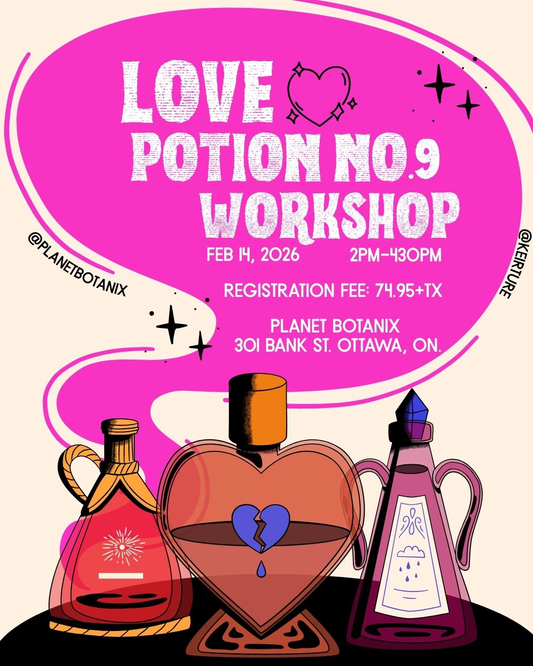 Love Potion no.9 | February 14 | 2pm-4:30pm