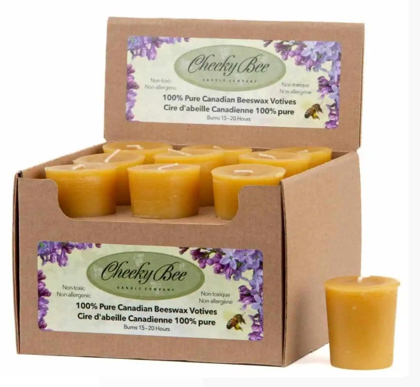 Yellow Votive Beeswax Candle Single