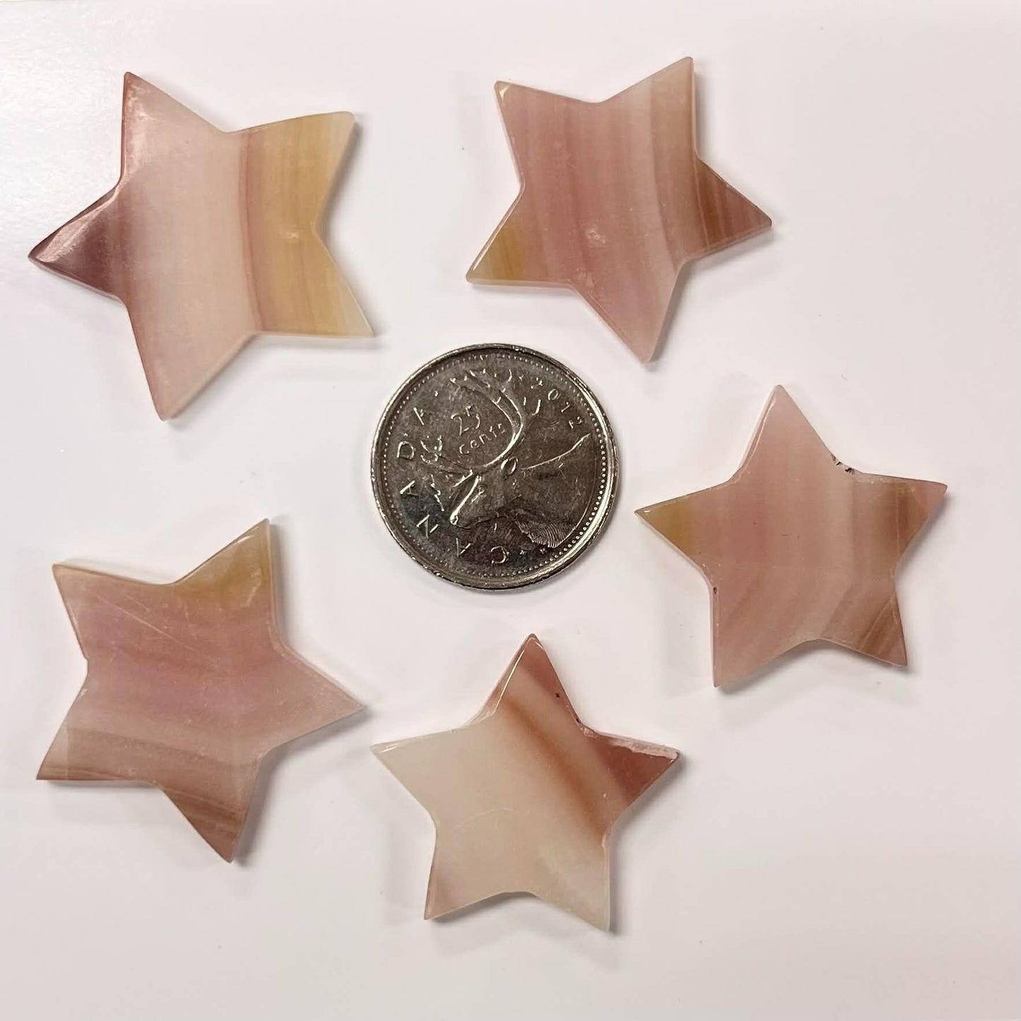 Rose Calcite Stars 1"
