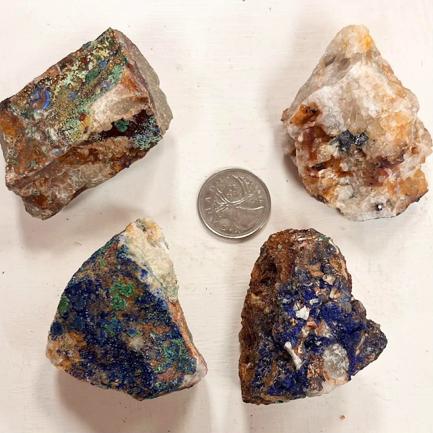 Rough Azurite-Malachite Chunks (Morocco)
