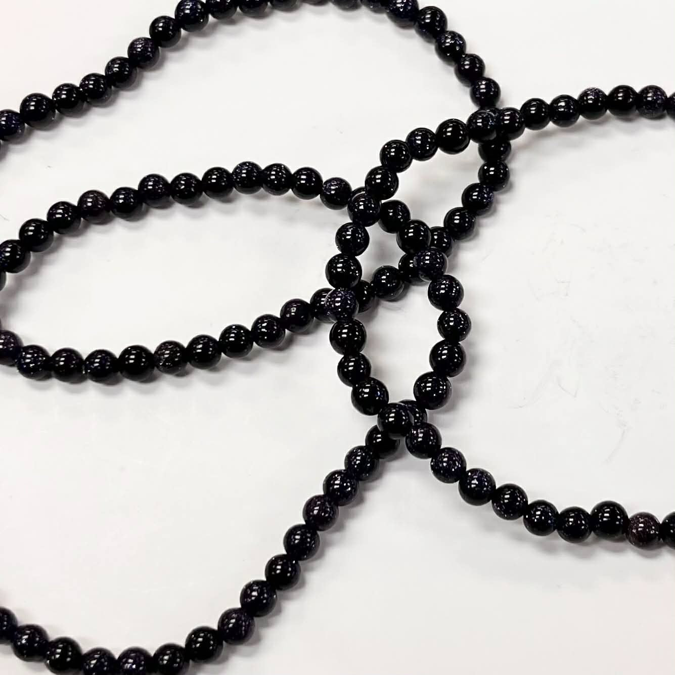 Blue Goldstone Bracelet 4mm