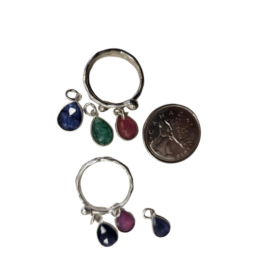 Thai 925 Silver Ring With Interchangeable Stones