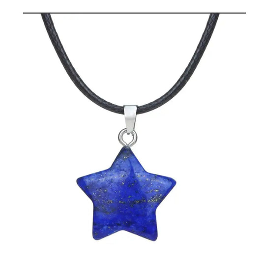 Crystal Star Pendant with Cord