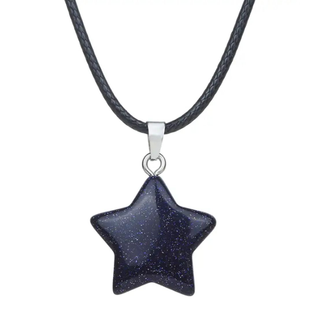 Crystal Star Pendant with Cord