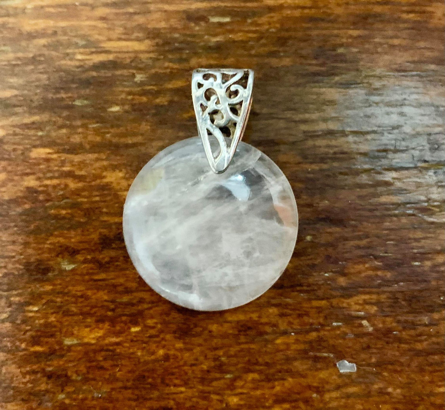 Rose quartz Pendant, Oval