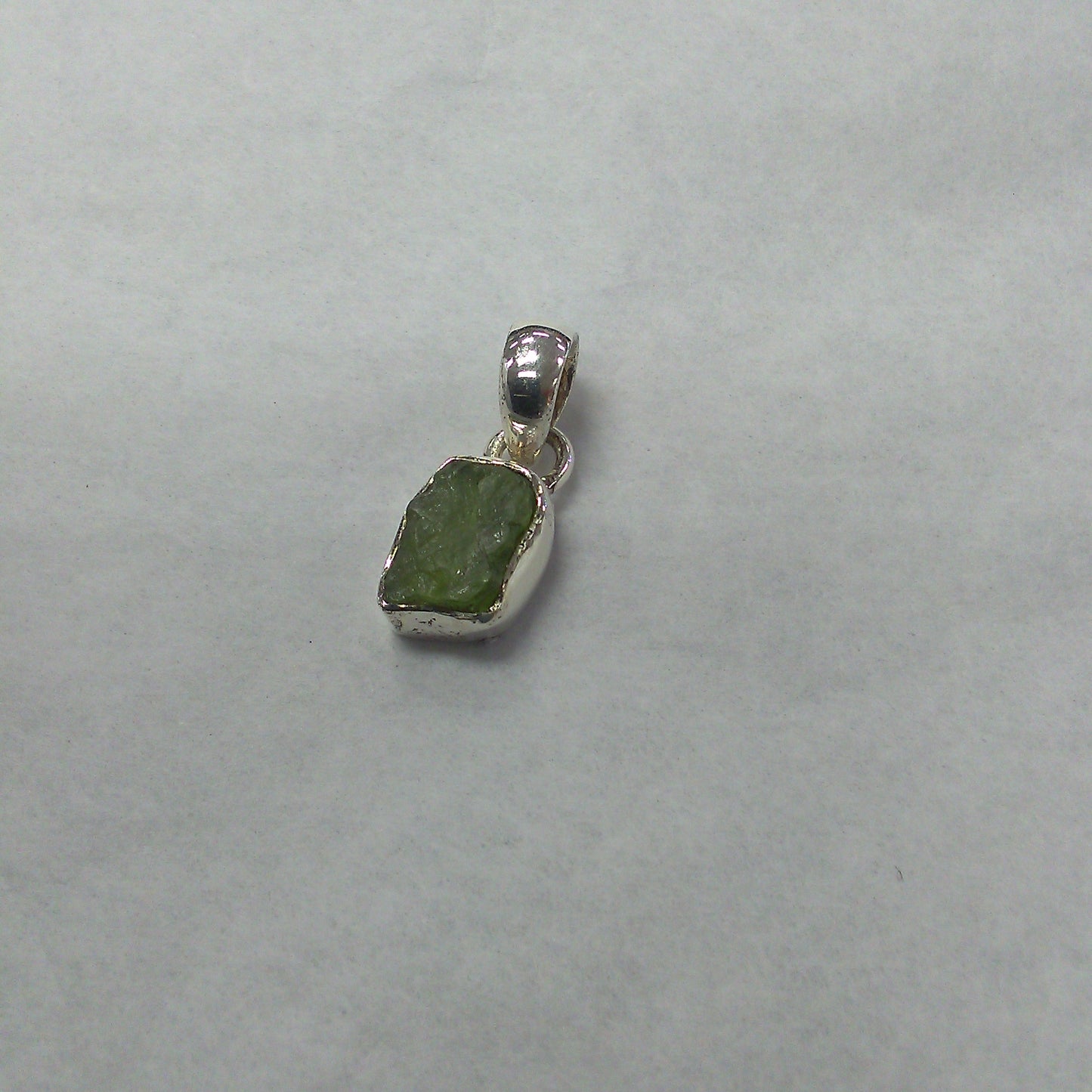Peridot rough pendant