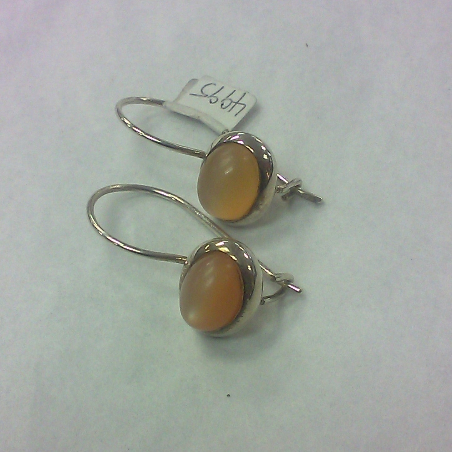 Peach moonstone earrings